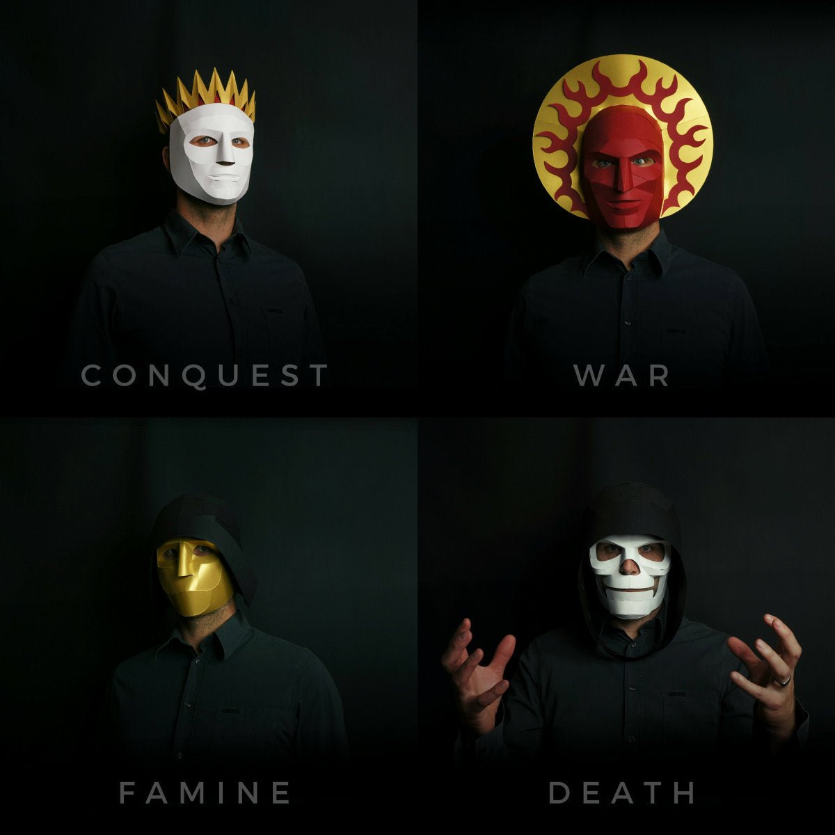 Four Horsemen of the Apocalypse Mask Set | Halloween Papercraft Set | PDF - Wintercroft-Mask