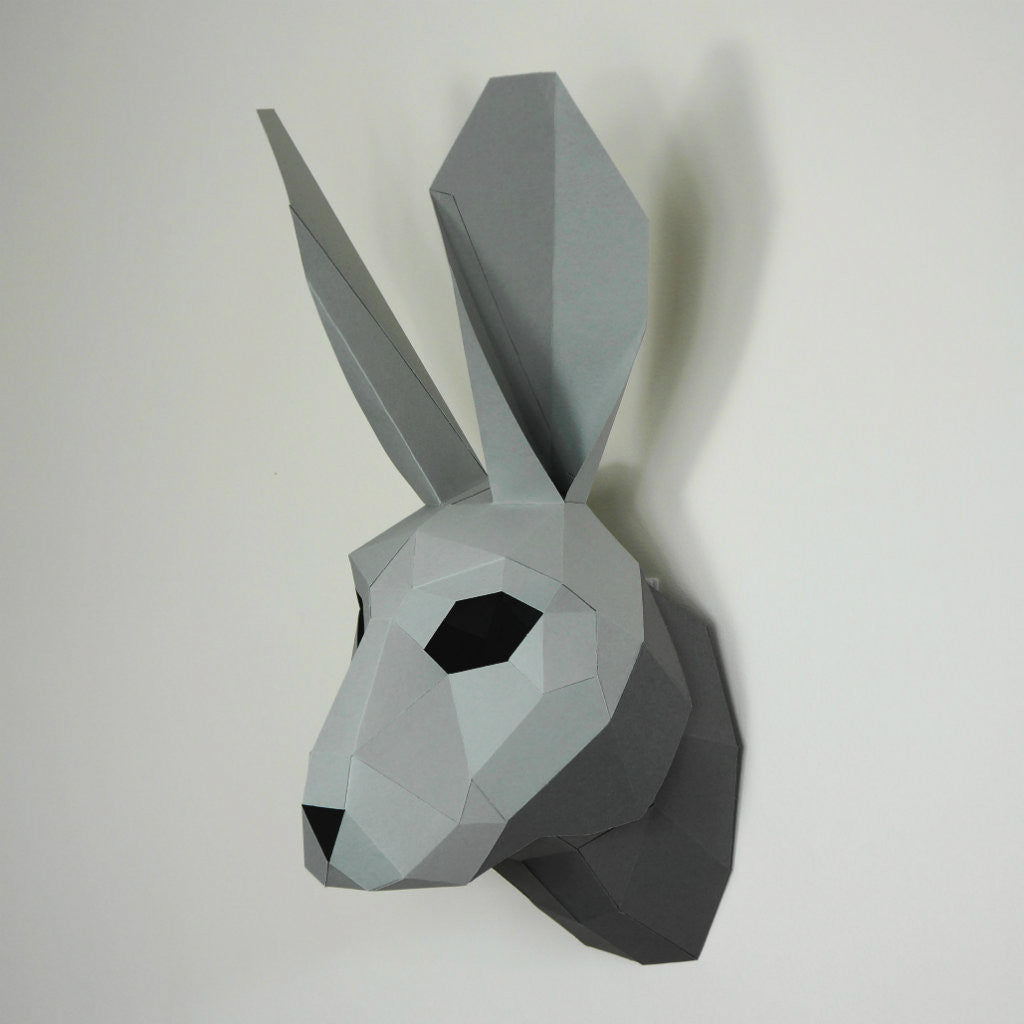 Hare Trophy Mask | DIY Paper Template | Printable PDF Download