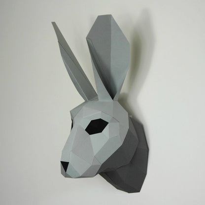 Hare Trophy Mask | DIY Paper Template | Printable PDF Download
