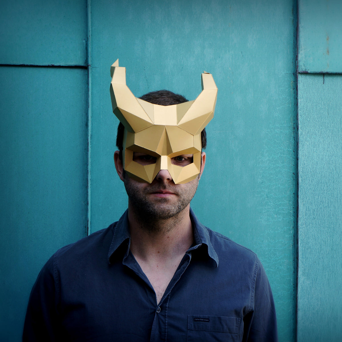 Demon Horns | Low Poly DIY Halloween Mask Template | PDF Download_Wintercroft_3