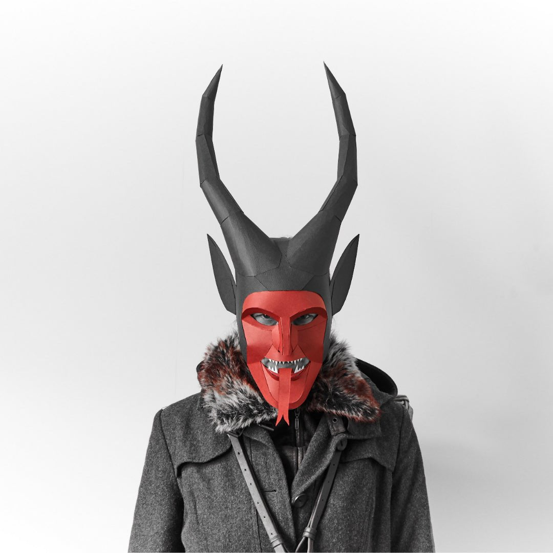 Krampus | Printable Christmas Demon Mask | PDF Download - Wintercroft - Mask