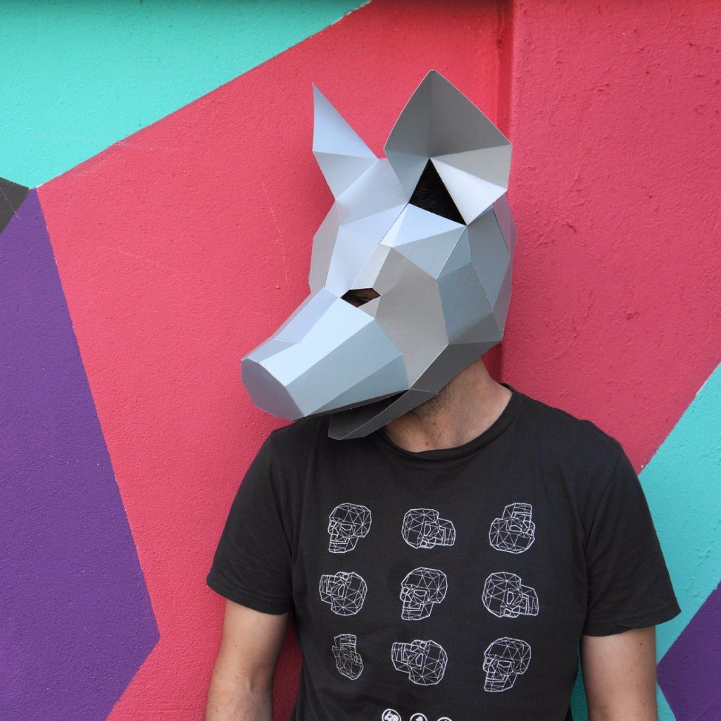 Pig Mask | Low Poly Geometric DIY Animal Mask Template | PDF Download - Wintercroft-Mask