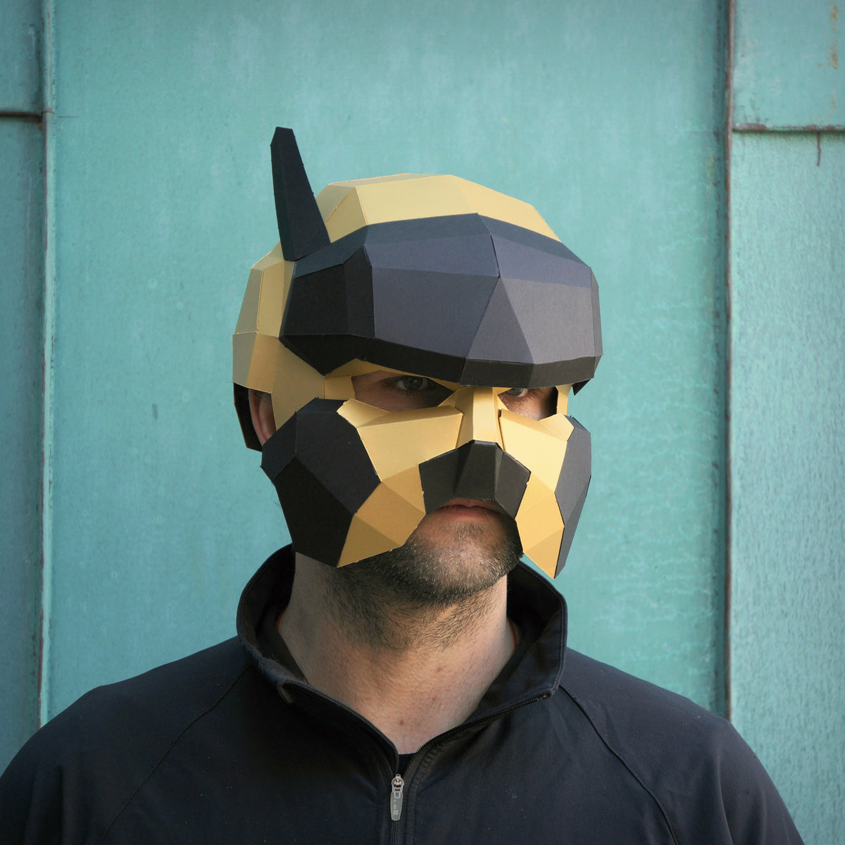 Pilot Helmet | Futuristic Geometric DIY Paper Template | PDF Download - Wintercroft-Mask