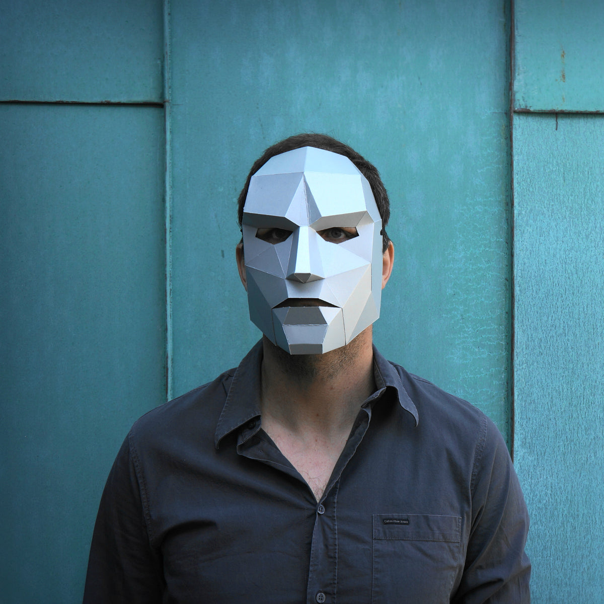 Polygon Face V2 | Geometric Half Mask | PDF Download - Wintercroft-Mask