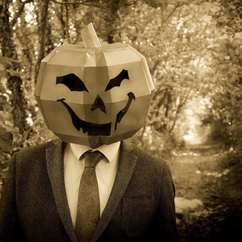 Pumpkin Mask | Low Poly DIY Halloween Template | PDF Download - Wintercroft-Mask