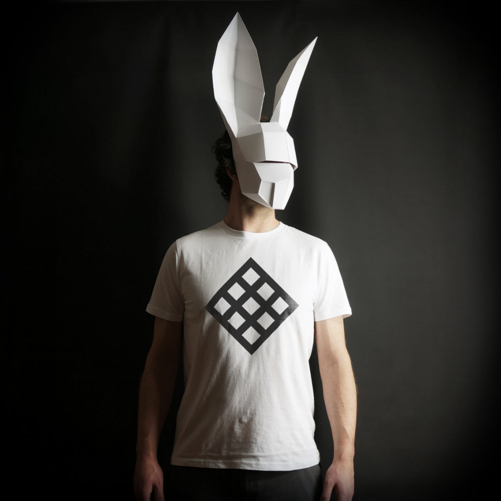 White Rabbit Mask | Low-Poly Cosplay Pattern | PDF Download