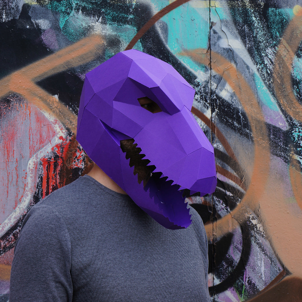 Velociraptor | Low Poly DIY Mask Template | PDF Download - Wintercroft-Mask