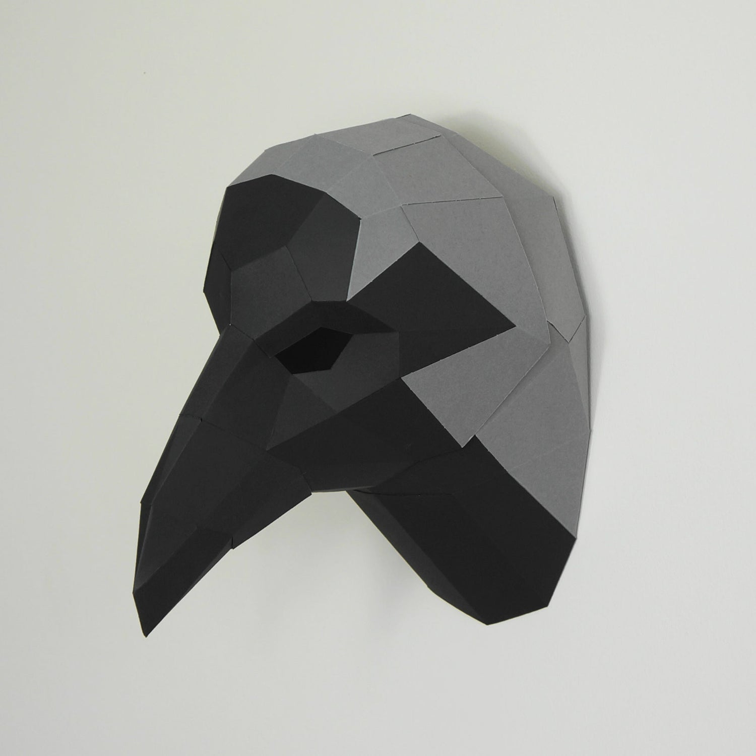 Crow Trophy Mask | DIY Paper Animal Template | Printable PDF Download