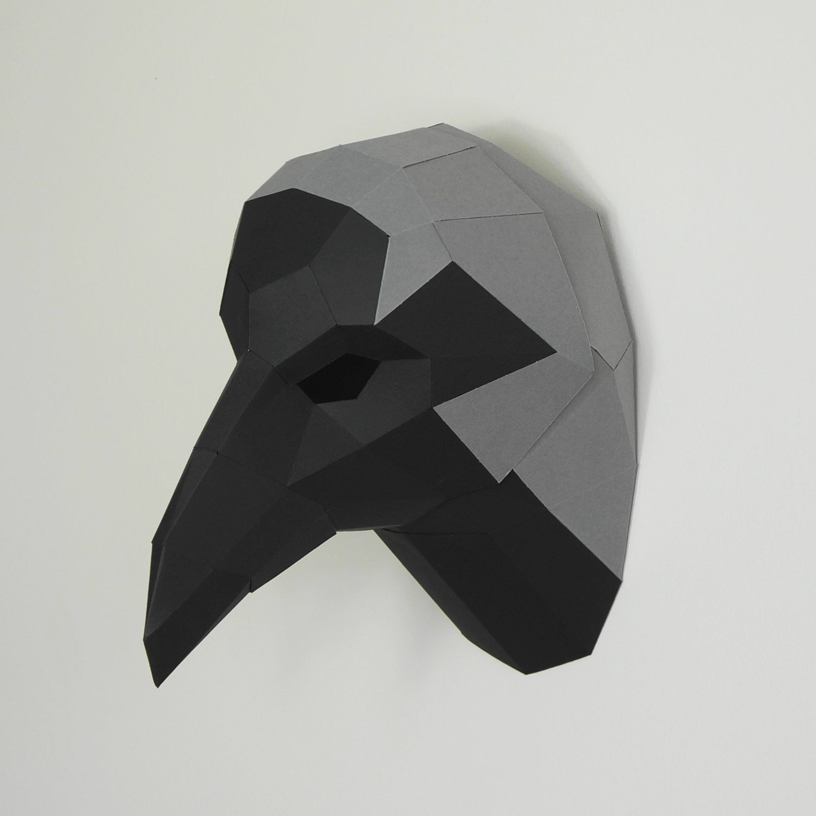 Crow Trophy Mask | DIY Paper Animal Template | Printable PDF Download