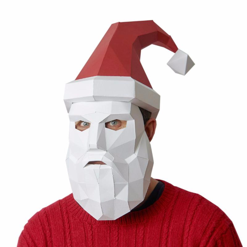 Festive Santa Hat (With or Without Mask) | Printable Papercraft | PDF Download