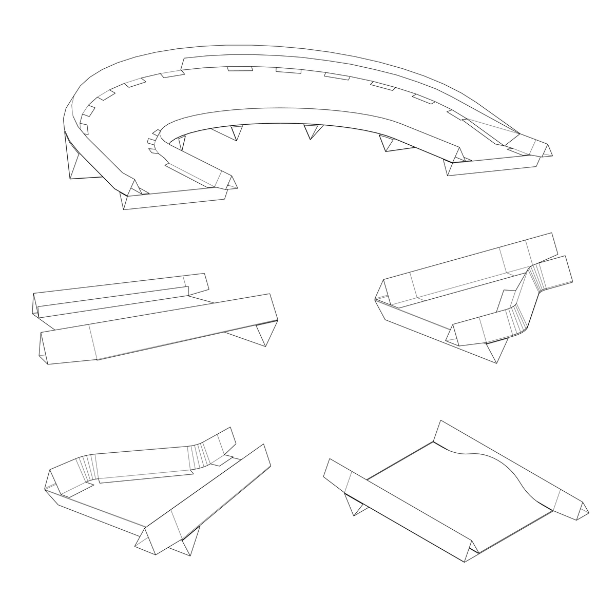 Printable Diecast &amp; Marble Racetrack | Modular Papercraft | PDF - Wintercroft - Creativity Pack