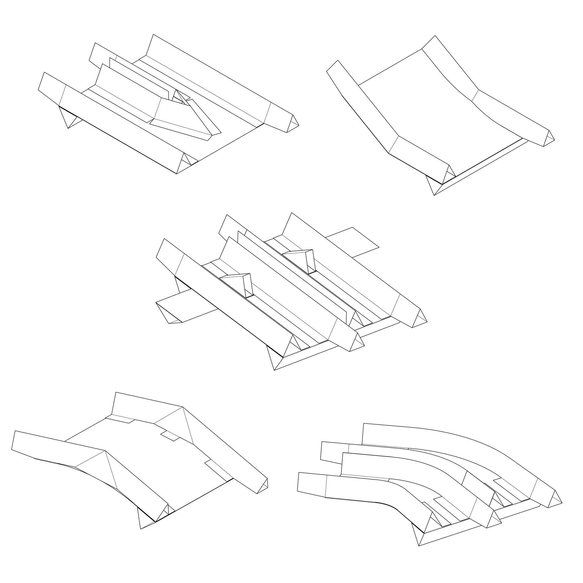 Wipeout Racetrack Papercraft Sets