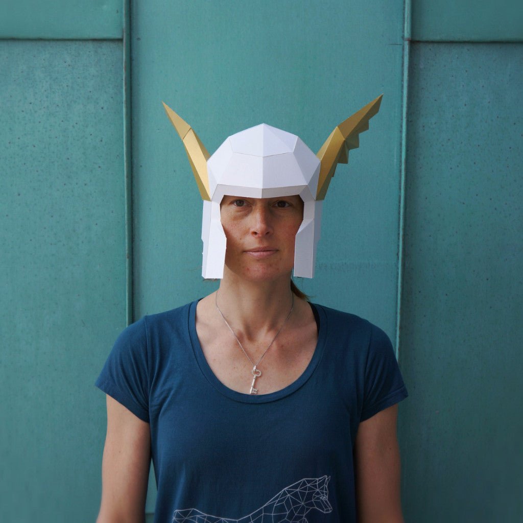 Winged Heralds Helmet | Geometric DIY Template | PDF Download - Wintercroft-Mask