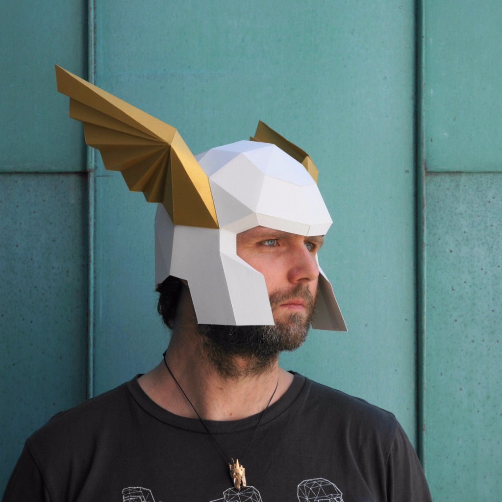 Winged Heralds Helmet | Geometric DIY Template | PDF Download - Wintercroft-Mask