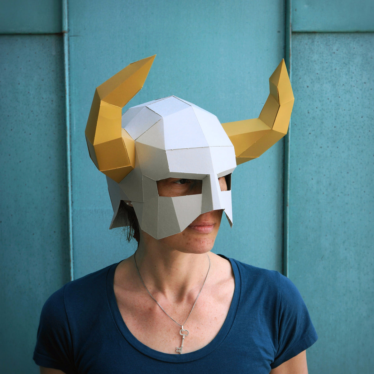 Horned Barbarian Helmet | Geometric DIY Cosplay Template | PDF Download - Wintercroft-