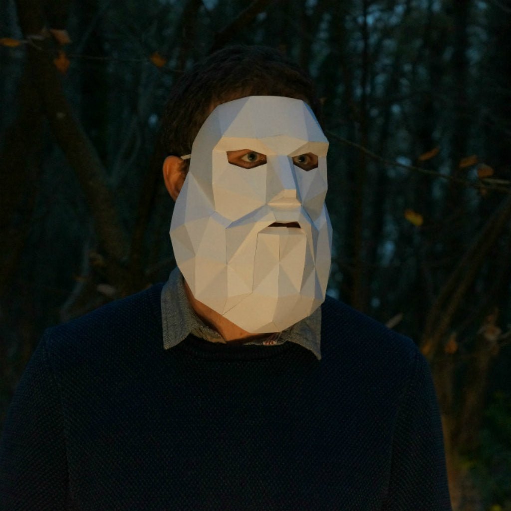 Bearded Man Mask | Low Poly Geometric DIY Template | PDF Download - Wintercroft-Mask