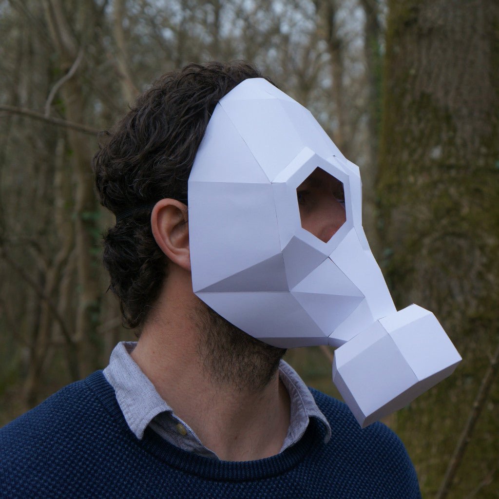 Gas Mask | Low Poly Geometric DIY Papercraft Template | PDF Download - Wintercroft-Mask
