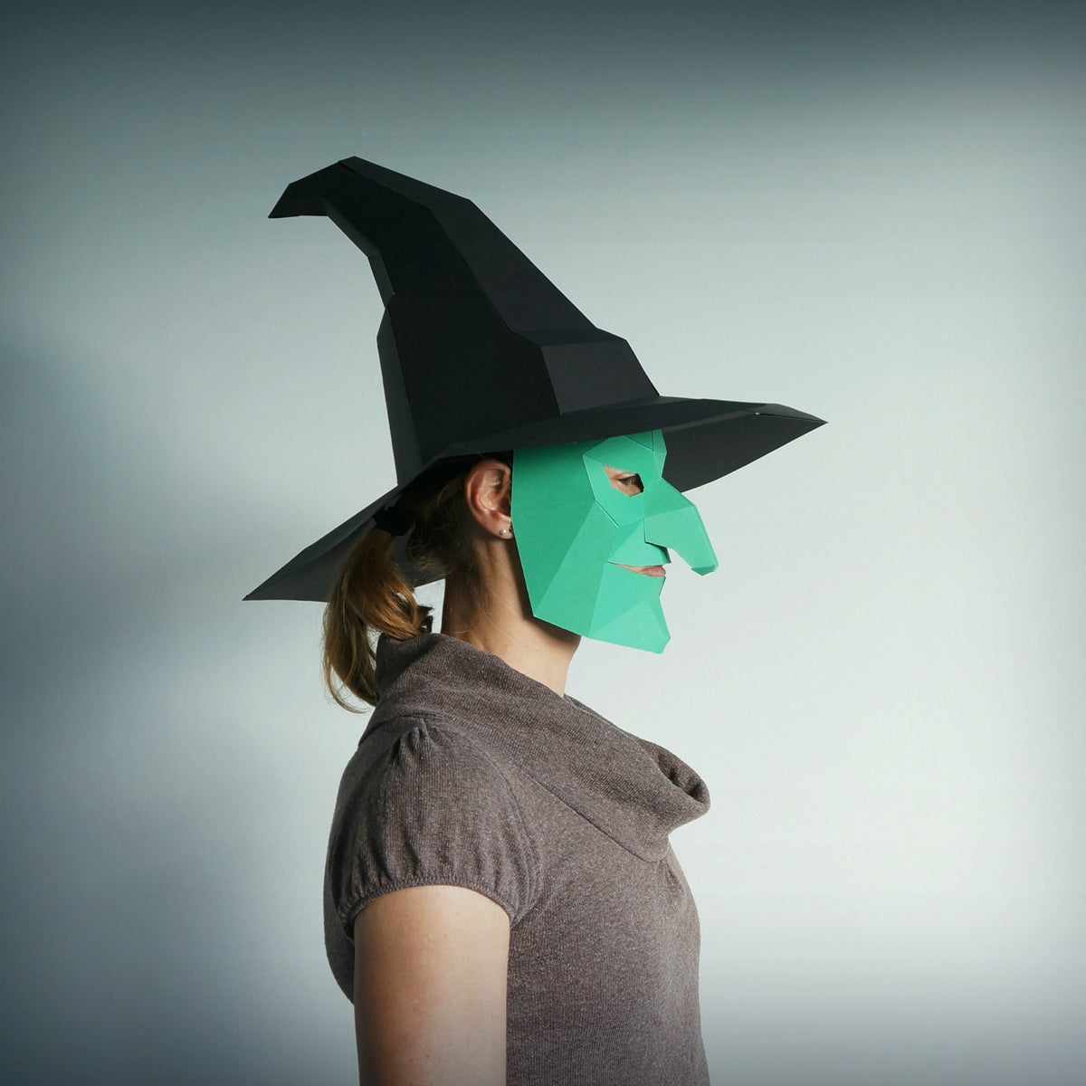 Magic Witch or Wizard Hat | DIY Papercraft Template | Printable PDF Download - Wintercroft-Mask