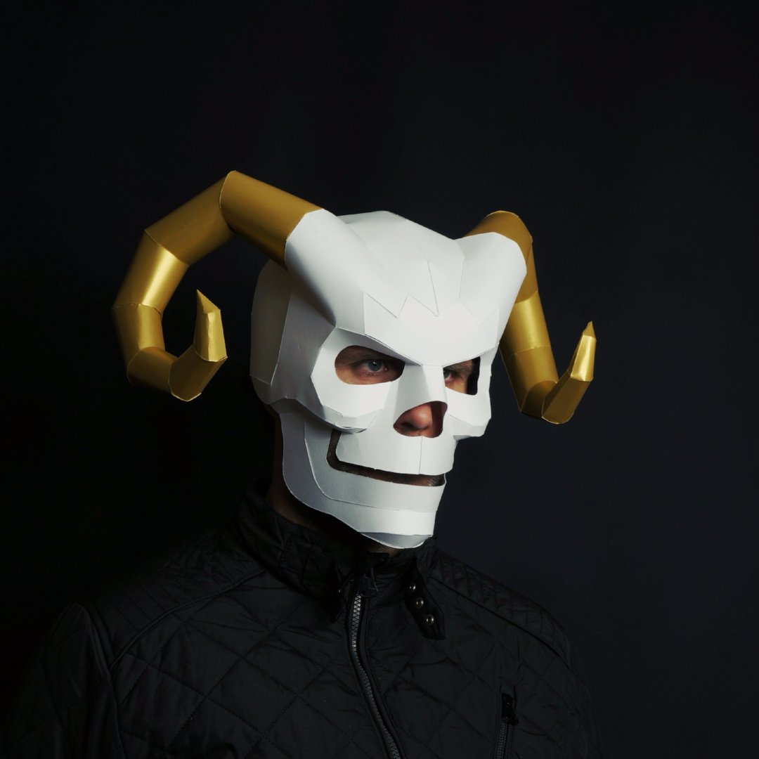 Enchanter Skull | Cardboard Mask Pattern | PDF Download