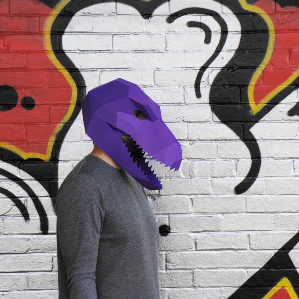 Velociraptor | Low Poly DIY Mask Template | PDF Download - Wintercroft-Mask